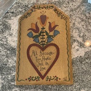 Painted slate wall hanging